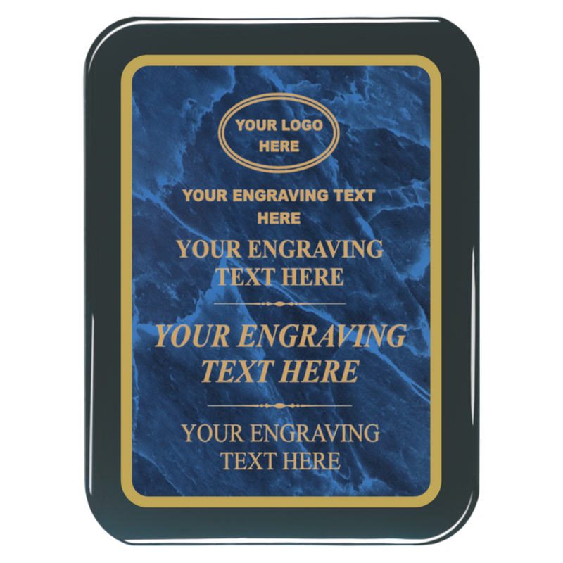 MPL Series Blue Marble to Gold Laser Plaque