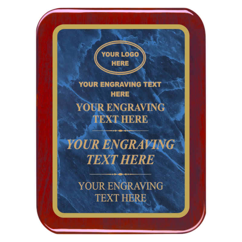 MPL Series Blue Marble to Gold Laser Plaque