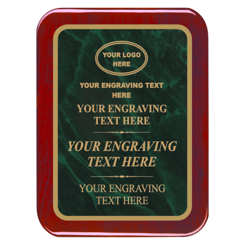 MPL Series Green Marble to Gold Laser Plaque