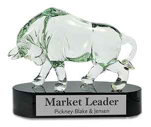 AGS20 Series Premier Bull Market Glass Art Award - Anderson Trophy Co.