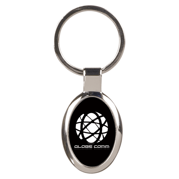 Anodized Aluminum Oval Color Inset Key Fob - Anderson Trophy Co.