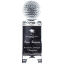Arched Stand Golf Ball Crystal Award - Anderson Trophy Co.