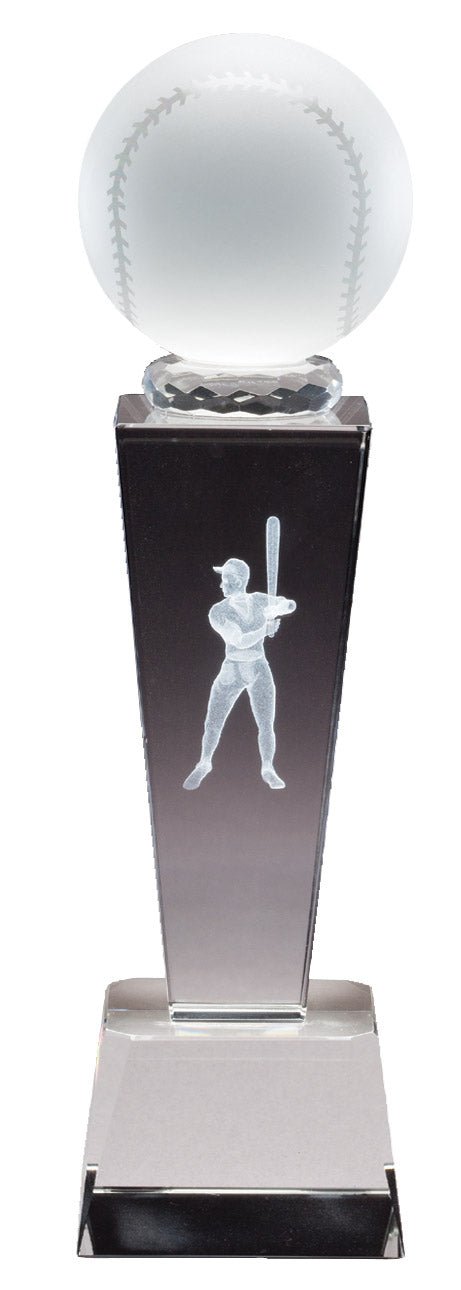 Collegiate Sport Tower Series Baseball Crystal Award - Anderson Trophy Co.