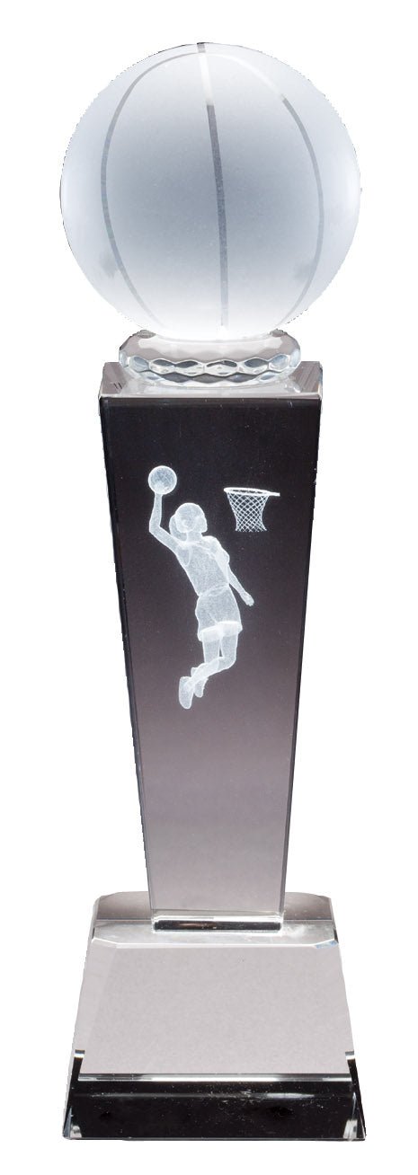 Collegiate Sport Tower Series Basketball Crystal Award - Anderson Trophy Co.