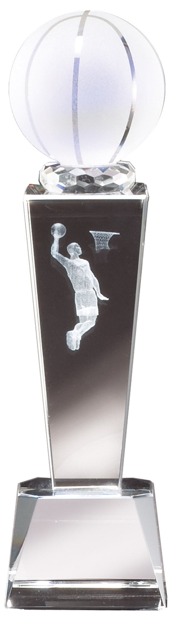 Collegiate Sport Tower Series Basketball Crystal Award - Anderson Trophy Co.