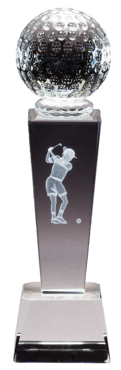 Collegiate Sport Tower Series Golf Crystal Award - Anderson Trophy Co.