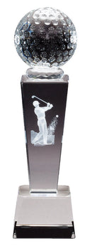 Collegiate Sport Tower Series Golf Crystal Award - Anderson Trophy Co.