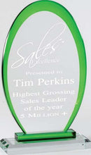 Color Perimeter Series Oval Glass Award - Anderson Trophy Co.