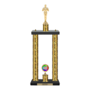 Custom Achievement 2 Post Trophy - Series 3803 - Anderson Trophy Co.