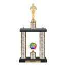 Custom Achievement 2 Post Trophy - Series 3803 - Anderson Trophy Co.