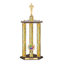 Custom Achievement 3 Post Trophy - Series 3803 - Anderson Trophy Co.