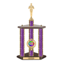 Custom Achievement 3 Post Trophy - Series 3803 - Anderson Trophy Co.
