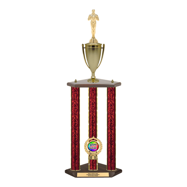 Custom Achievement 3 Post Trophy - Series 3803/2C17C - Anderson Trophy Co.