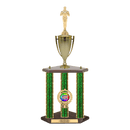 Custom Achievement 3 Post Trophy - Series 3803/2C17C - Anderson Trophy Co.