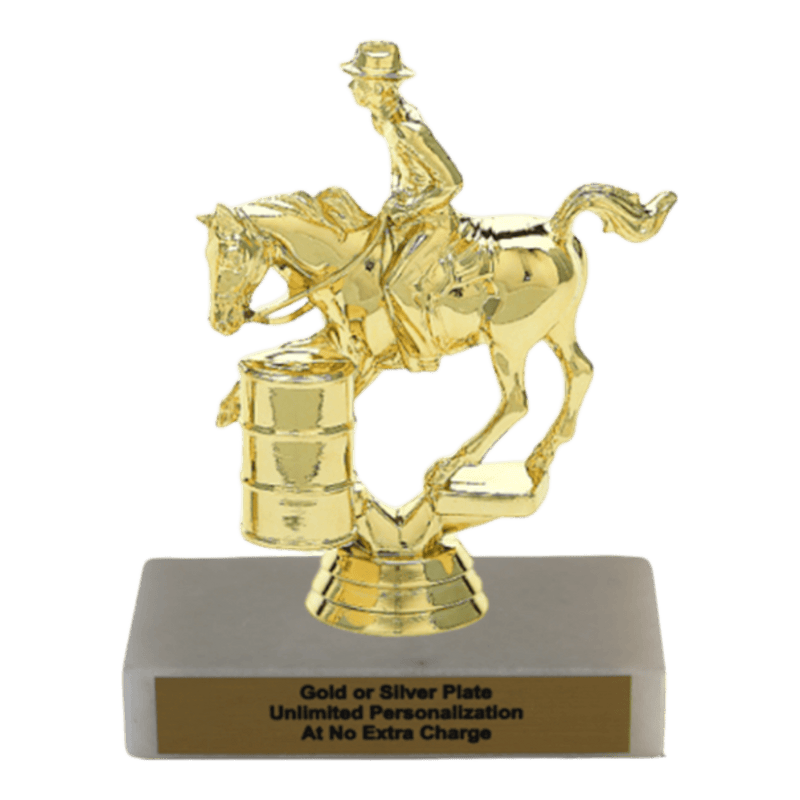 Custom Barrel Racing Horse Trophy - Type A Series 3718 - Anderson Trophy Co.