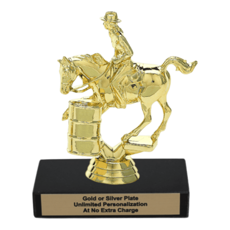 Custom Barrel Racing Horse Trophy - Type A Series 3718 - Anderson Trophy Co.