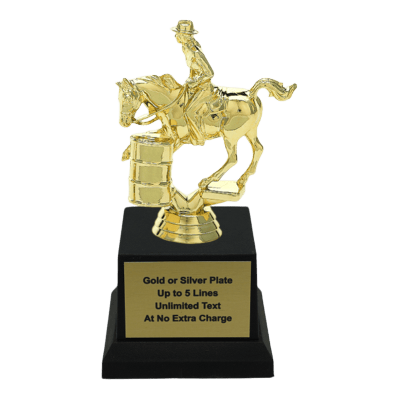 Custom Barrel Racing Horse Trophy - Type A1 Series 3718 - Anderson Trophy Co.