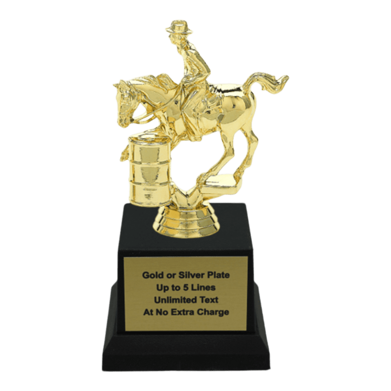 Custom Barrel Racing Horse Trophy - Type A1 Series 3718 - Anderson Trophy Co.