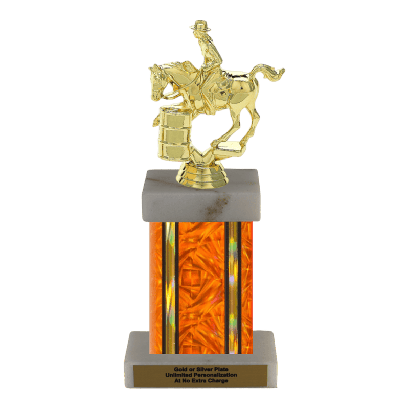 Custom Barrel Racing Horse Trophy - Type F Series 3718 - Anderson Trophy Co.