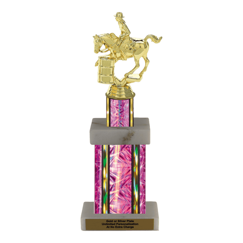 Custom Barrel Racing Horse Trophy - Type G Series 3718 - Anderson Trophy Co.