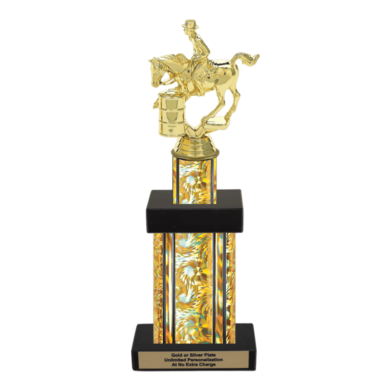 Custom Barrel Racing Horse Trophy - Type G Series 3718 - Anderson Trophy Co.