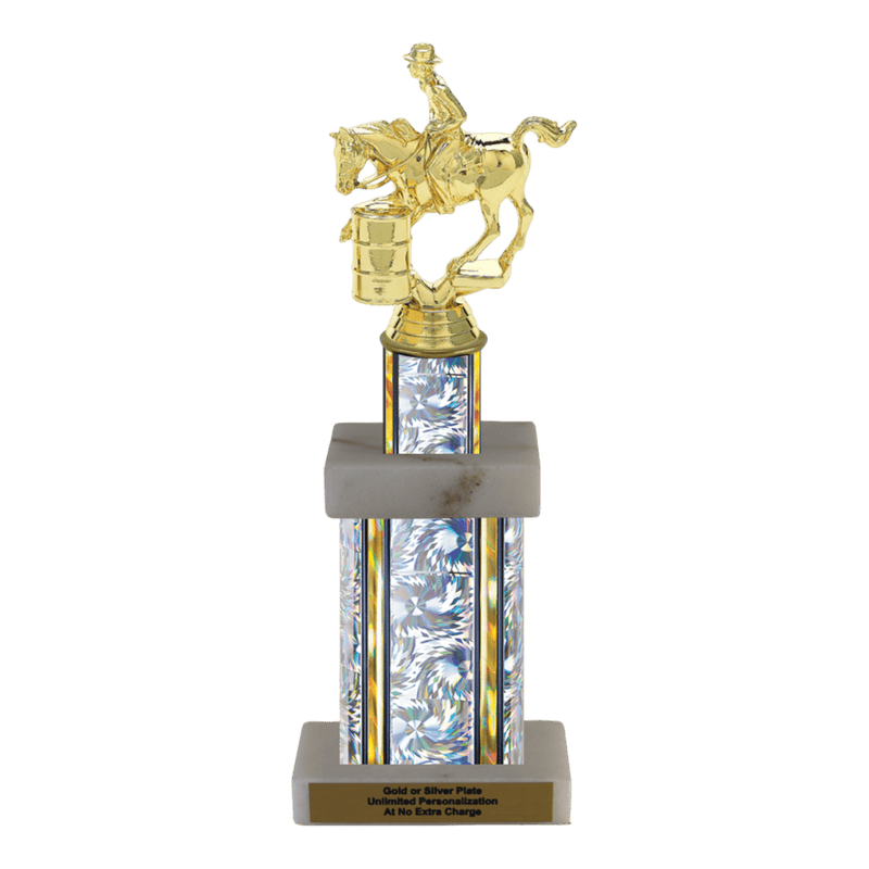 Custom Barrel Racing Horse Trophy - Type G Series 3718 - Anderson Trophy Co.