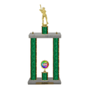 Custom Baseball 2 Post Trophy - Series 3503 - Anderson Trophy Co.