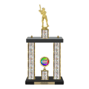Custom Baseball 2 Post Trophy - Series 3503 - Anderson Trophy Co.