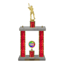 Custom Baseball 2 Post Trophy - Series 3503 - Anderson Trophy Co.