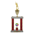 Custom Baseball 2 Post Trophy - Series 3503/2C17B - Anderson Trophy Co.