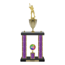 Custom Baseball 2 Post Trophy - Series 3503/2C17B - Anderson Trophy Co.