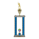 Custom Baseball 2 Post Trophy - Series 3503/2C17B - Anderson Trophy Co.