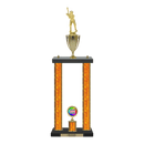 Custom Baseball 2 Post Trophy - Series 3503/2C17B - Anderson Trophy Co.