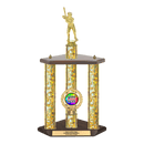 Custom Baseball 3 Post Trophy - Series 3503 - Anderson Trophy Co.