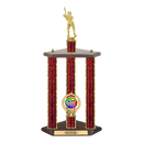 Custom Baseball 3 Post Trophy - Series 3503 - Anderson Trophy Co.