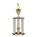 Custom Baseball 3 Post Trophy - Series 3503/2C17C - Anderson Trophy Co.