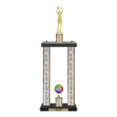 Custom Basketball 2 Post Trophy - Series 3505 - Anderson Trophy Co.