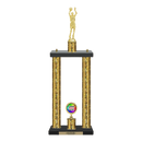 Custom Basketball 2 Post Trophy - Series 3505 - Anderson Trophy Co.