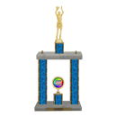 Custom Basketball 2 Post Trophy - Series 3505 - Anderson Trophy Co.