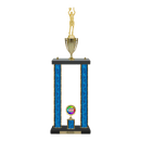 Custom Basketball 2 Post Trophy - Series 3505/2C17B - Anderson Trophy Co.