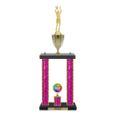 Custom Basketball 2 Post Trophy - Series 3505/2C17B - Anderson Trophy Co.
