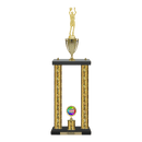 Custom Basketball 2 Post Trophy - Series 3505/2C17B - Anderson Trophy Co.