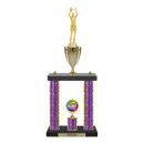 Custom Basketball 2 Post Trophy - Series 3505/2C17B - Anderson Trophy Co.