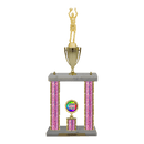 Custom Basketball 2 Post Trophy - Series 3505/2C17B - Anderson Trophy Co.