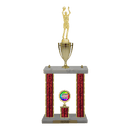 Custom Basketball 2 Post Trophy - Series 3505/2C17B - Anderson Trophy Co.