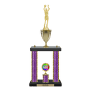 Custom Basketball 2 Post Trophy - Series 3505/2C17B - Anderson Trophy Co.