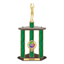 Custom Basketball 3 Post Trophy - Series 3505 - Anderson Trophy Co.