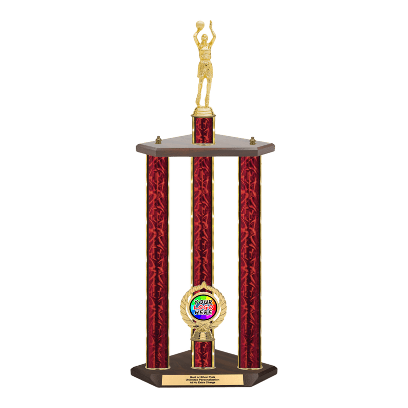 Custom Basketball 3 Post Trophy - Series 3505 - Anderson Trophy Co.