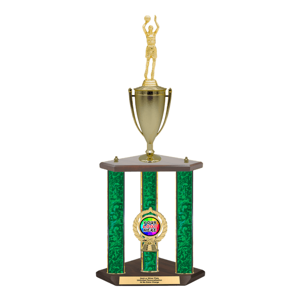 Custom Basketball 3 Post Trophy - Series 3505/2C17C - Anderson Trophy Co.