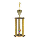 Custom Basketball 3 Post Trophy - Series 3505/2C17C - Anderson Trophy Co.